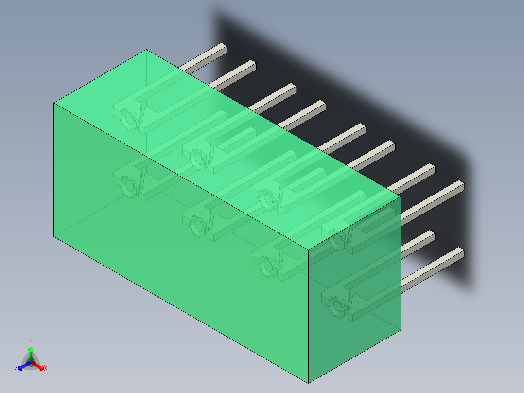 LED_L-895-8_Green_10x22mm正等轴测图