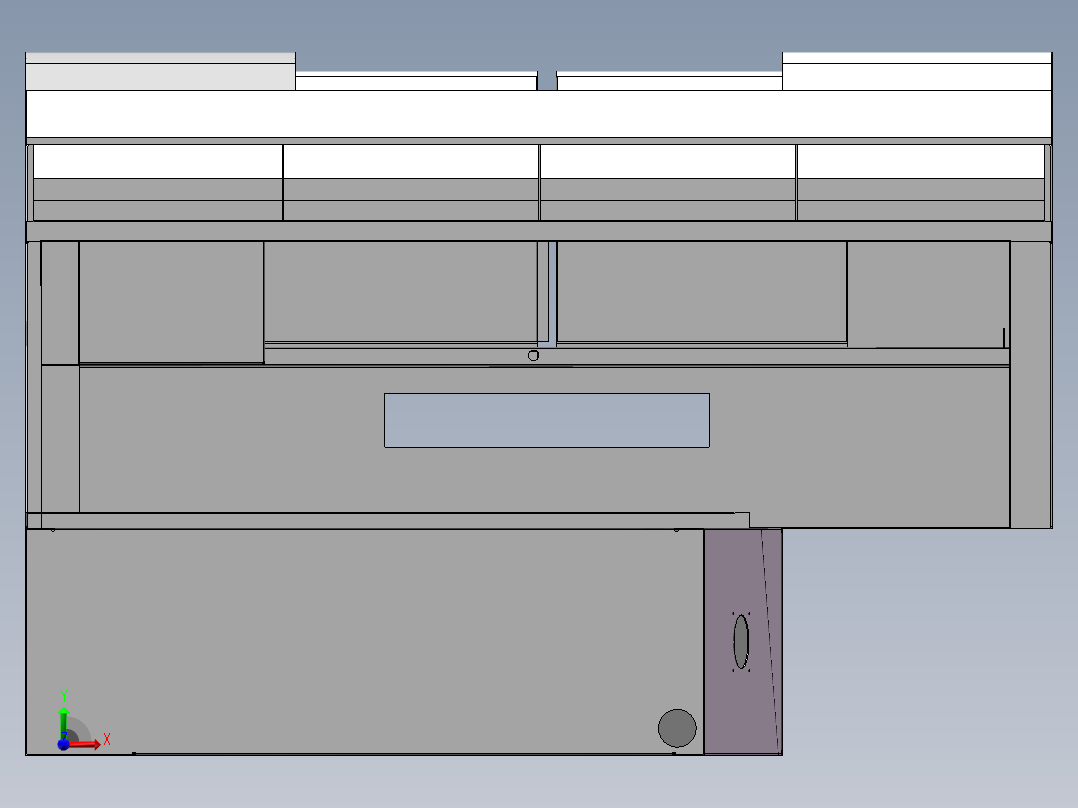 CK6240G机床钣金 模型图纸前视图