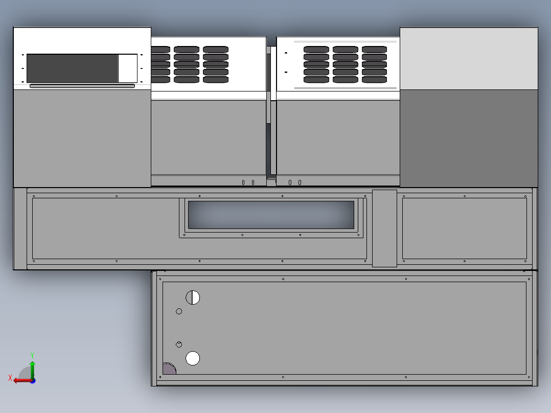 CK6240G机床钣金 模型图纸后视图