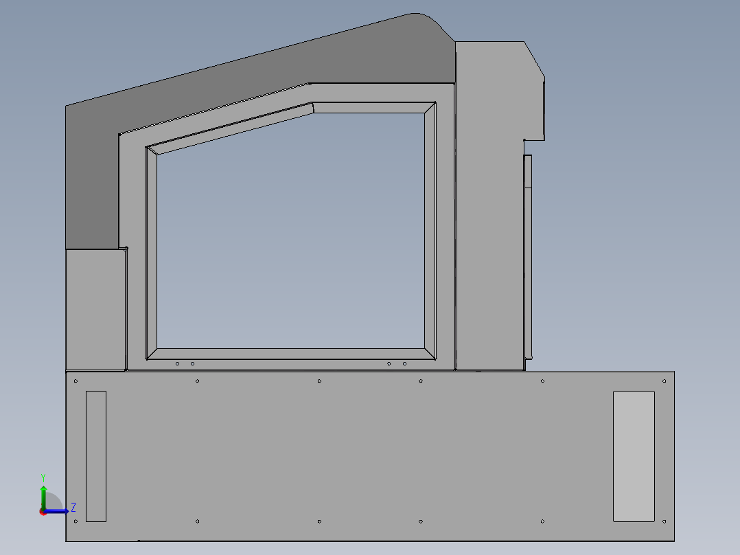 CK6240G机床钣金 模型图纸左视图