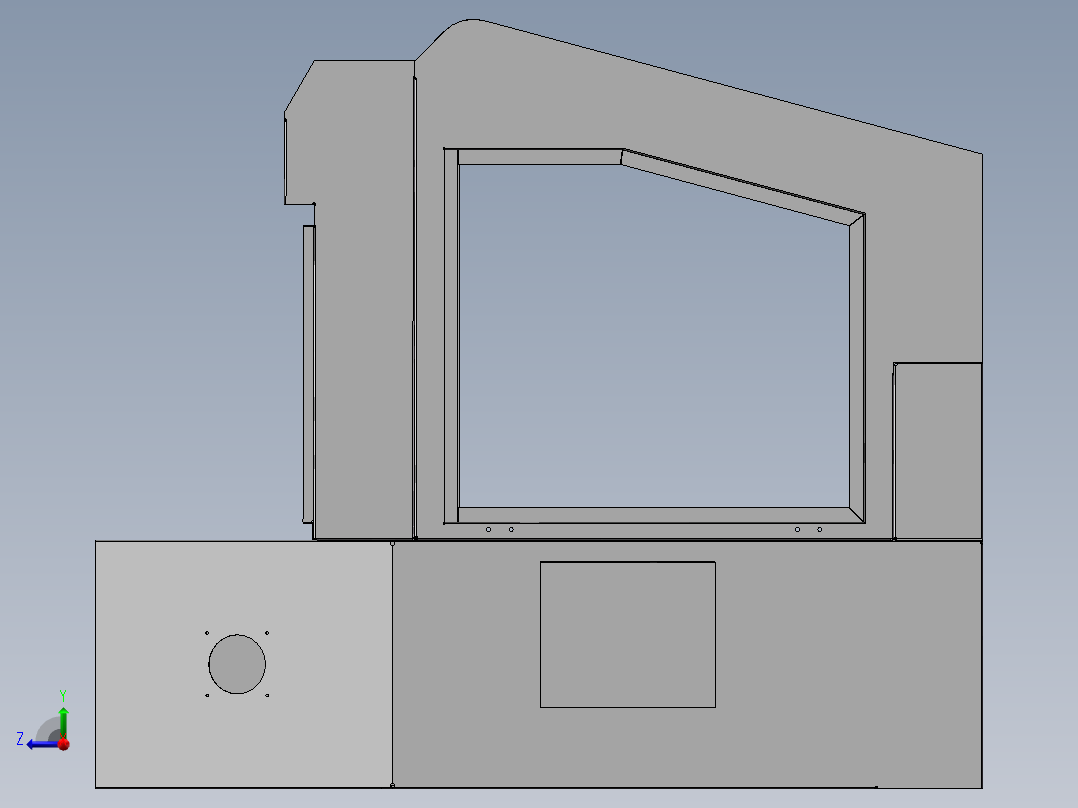 CK6240G机床钣金 模型图纸右视图