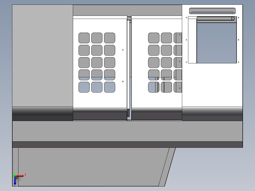 CK6240G机床钣金 模型图纸俯视图