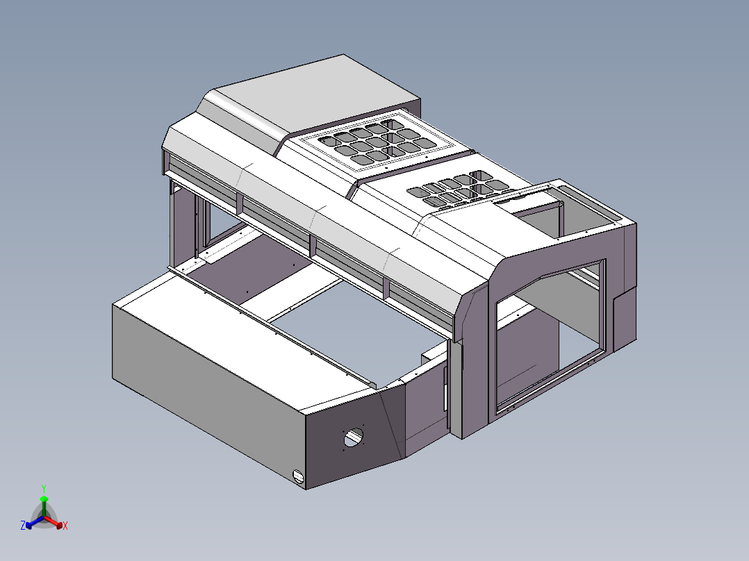 CK6240G机床钣金 模型图纸正等轴测图