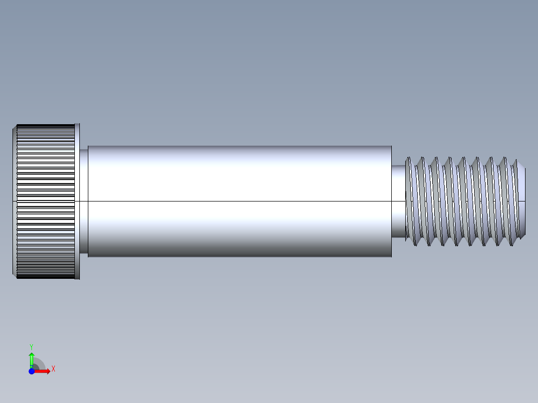 内六角螺螺栓-SB 0.500-13 x1.75前视图