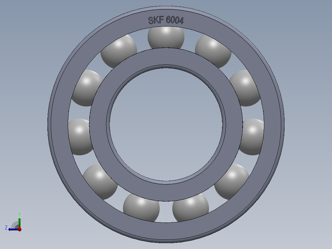 滚珠轴承-SKF BALL BEARING 6004 20x42x12右视图