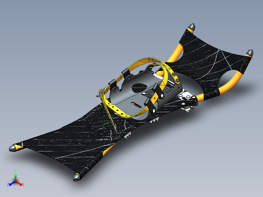 雪旭折叠雪鞋正等轴测图