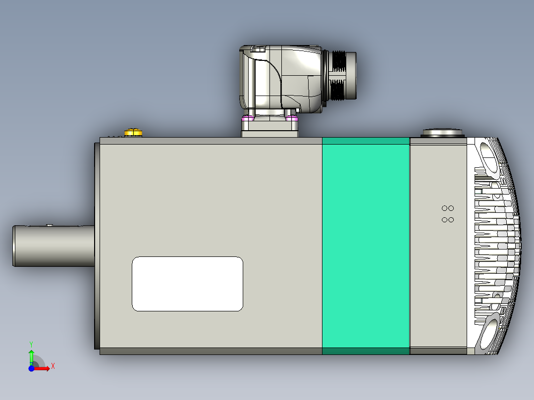 集成伺服驱动的TWX CANOPEN ETHERCAT无刷DC电机前视图
