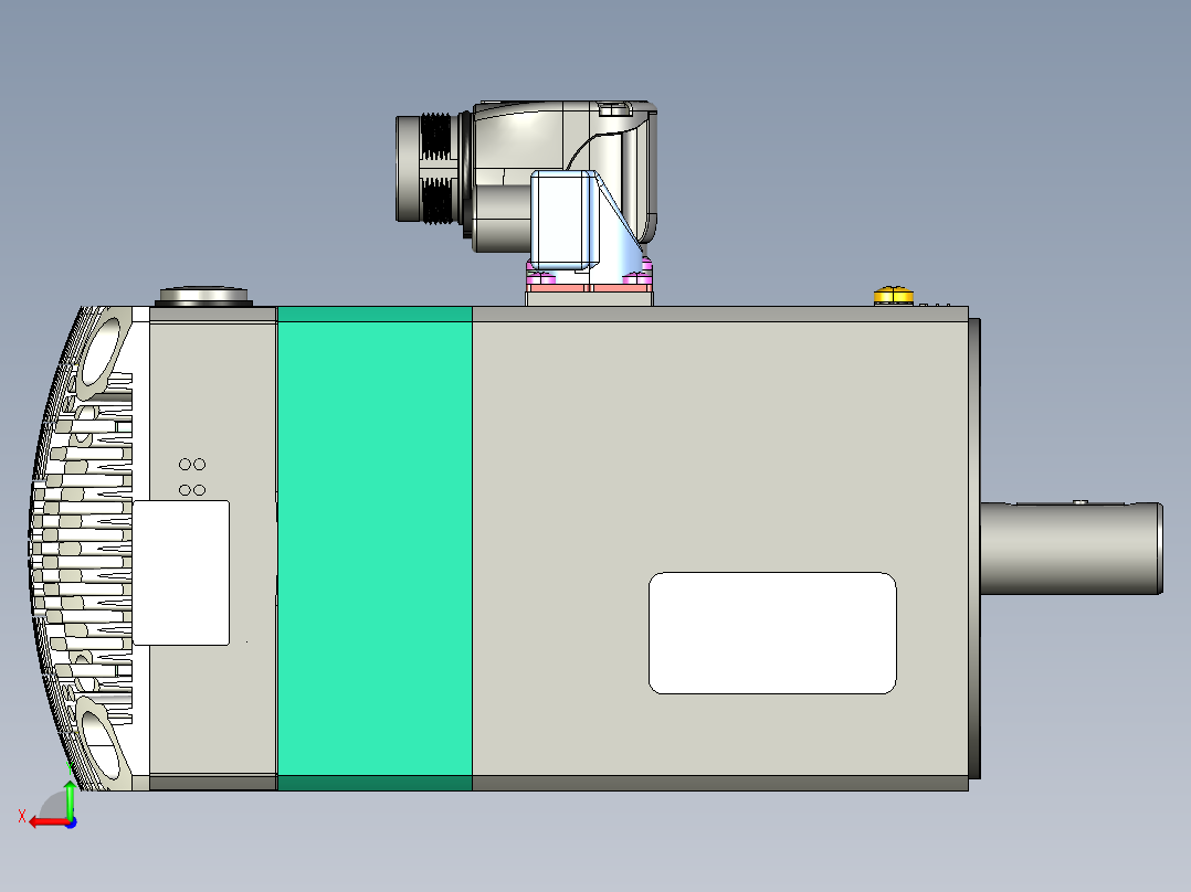 集成伺服驱动的TWX CANOPEN ETHERCAT无刷DC电机后视图