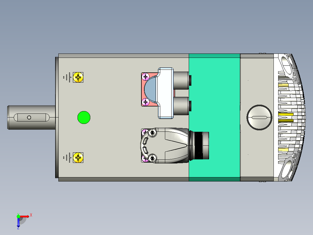 集成伺服驱动的TWX CANOPEN ETHERCAT无刷DC电机俯视图