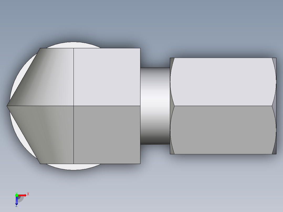 卡套式工业通用硬管接头EO_Adjustable_Locknut_elbow_WEE04LLMORCF俯视图