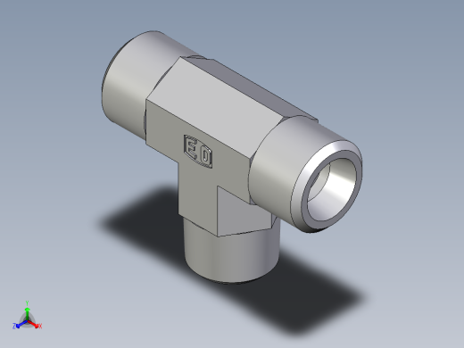 卡套式工业通用硬管接头EO_Male_stud_run_tee_TE10SRCFX
