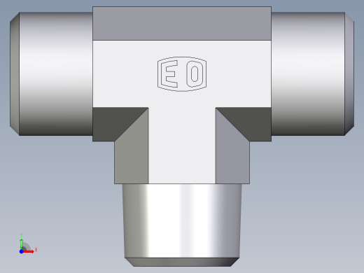 卡套式工业通用硬管接头EO_Male_stud_run_tee_TE10SRCFX前视缩略图