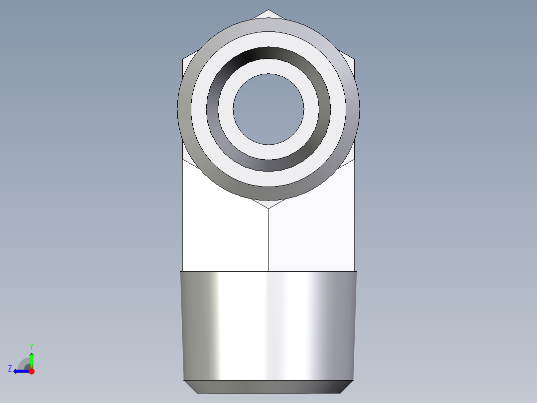 卡套式工业通用硬管接头EO_Male_stud_run_tee_TE10SRCFX右视图