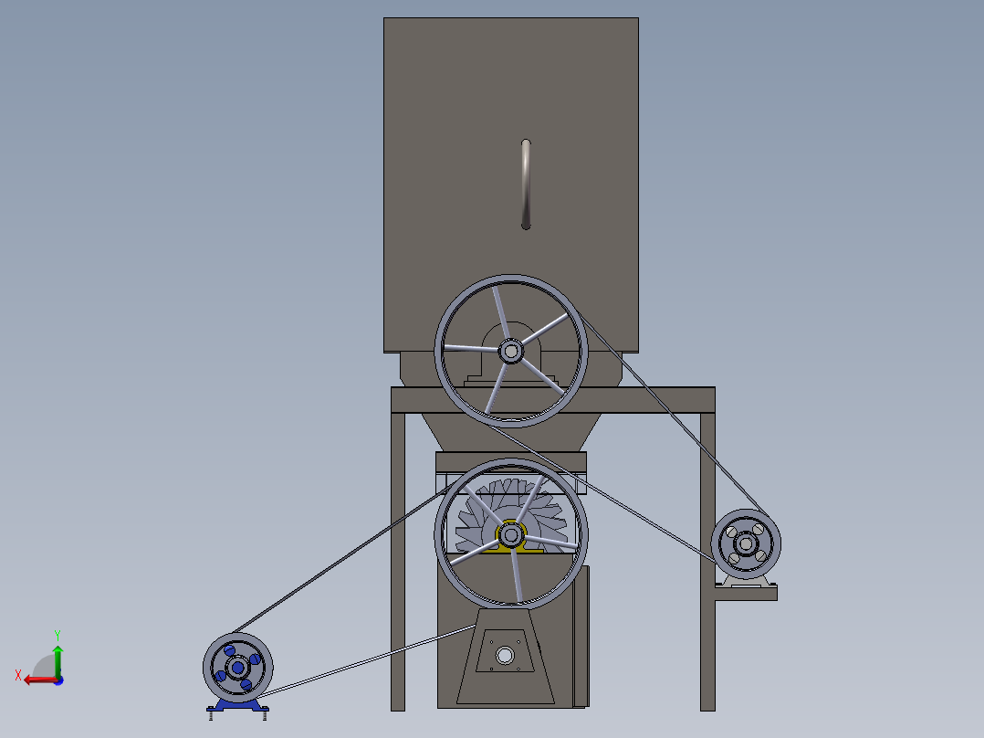 天麻共生蜜环菌之破碎机后视图