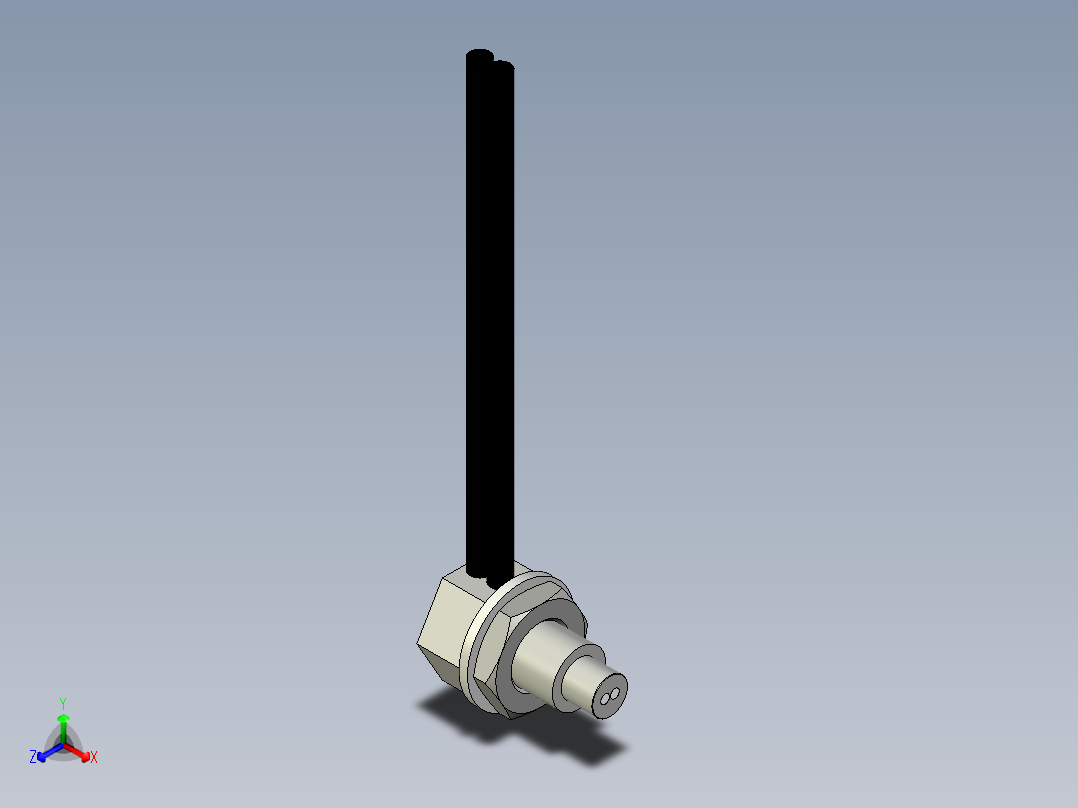 直角光纤_漫反射型FR-Y37正等轴测图