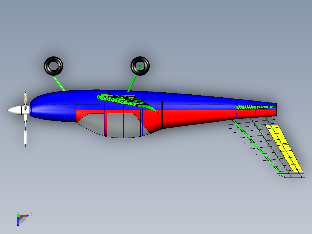 飞机1 (3)俯视图