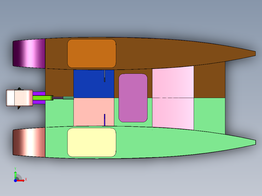 水陆两栖全地形车船两用前视图