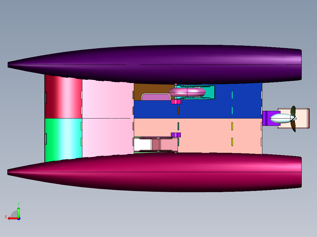 水陆两栖全地形车船两用后视图