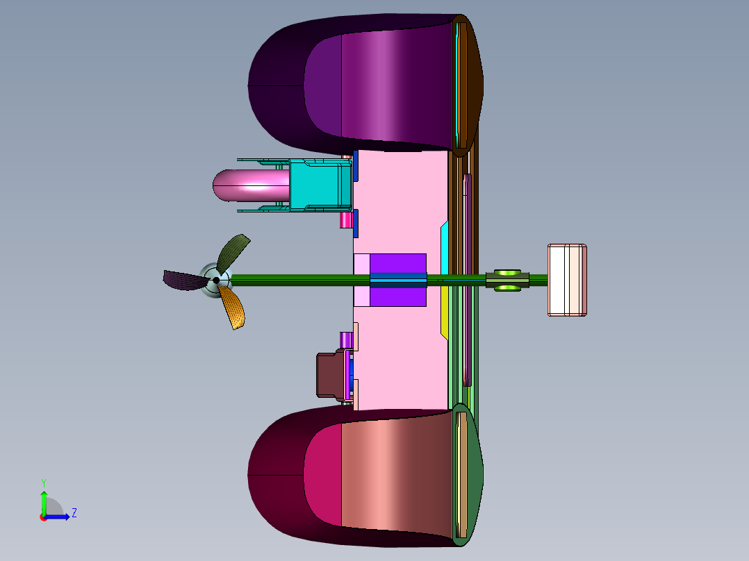 水陆两栖全地形车船两用左视图