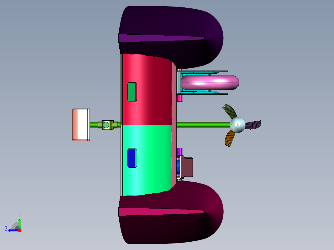 水陆两栖全地形车船两用右视图