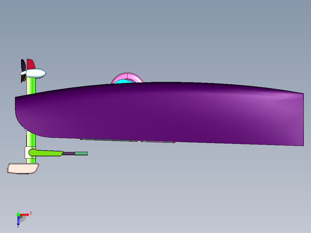 水陆两栖全地形车船两用俯视图