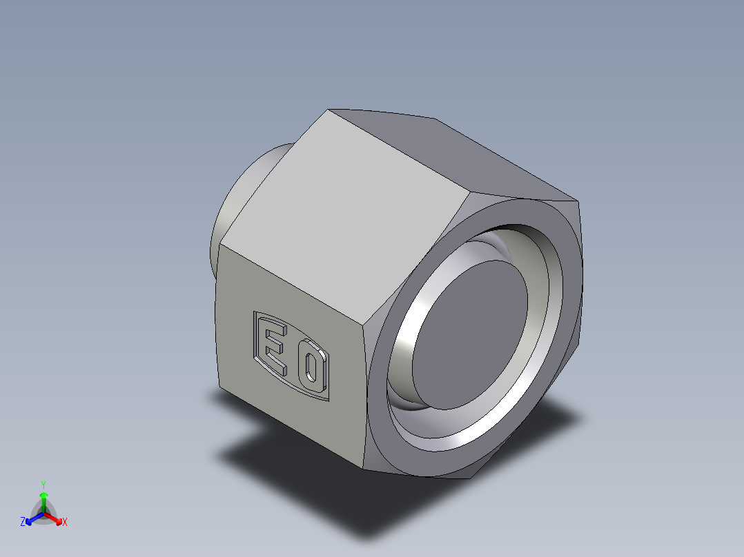 卡套式工业通用硬管接头EO_Blanking_plug_with_nut_for_cones_VKAM12LCF主视图