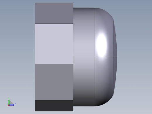 5CFV BSP螺纹端盖左视缩略图