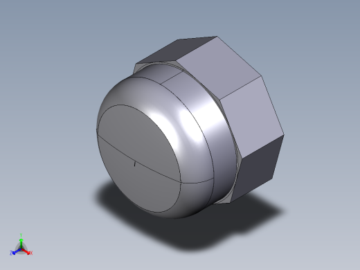 5CFV BSP螺纹端盖正等轴测缩略图