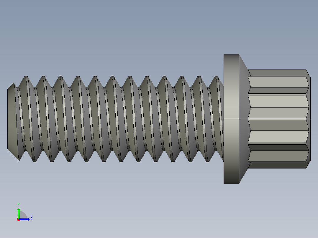 1-4in-20 5-8long 12-point screws.STEP左视图