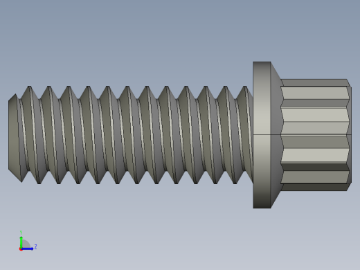 1-4in-20 5-8long 12-point screws.STEP左视缩略图