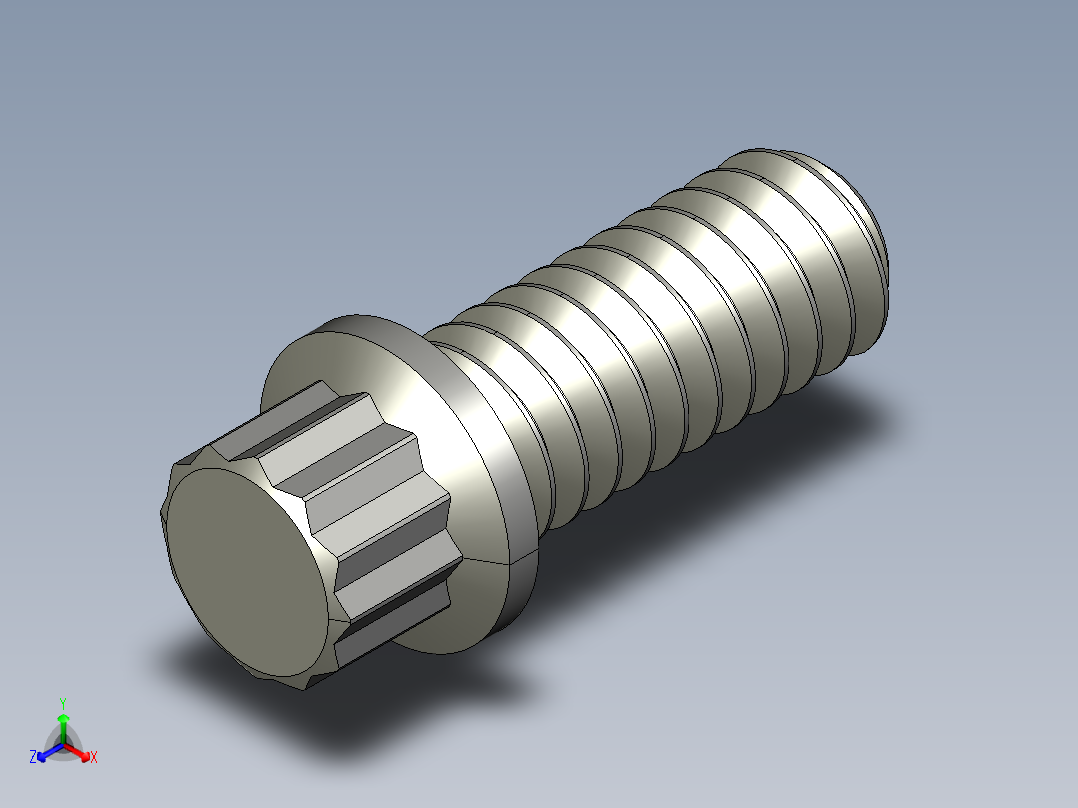1-4in-20 5-8long 12-point screws.STEP正等轴测图