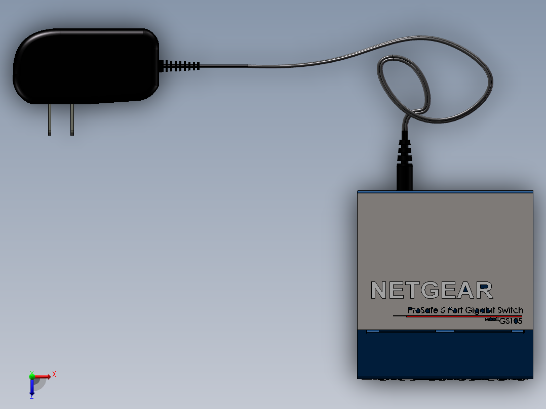 净齿轮+GS105+Enet+交换机俯视图