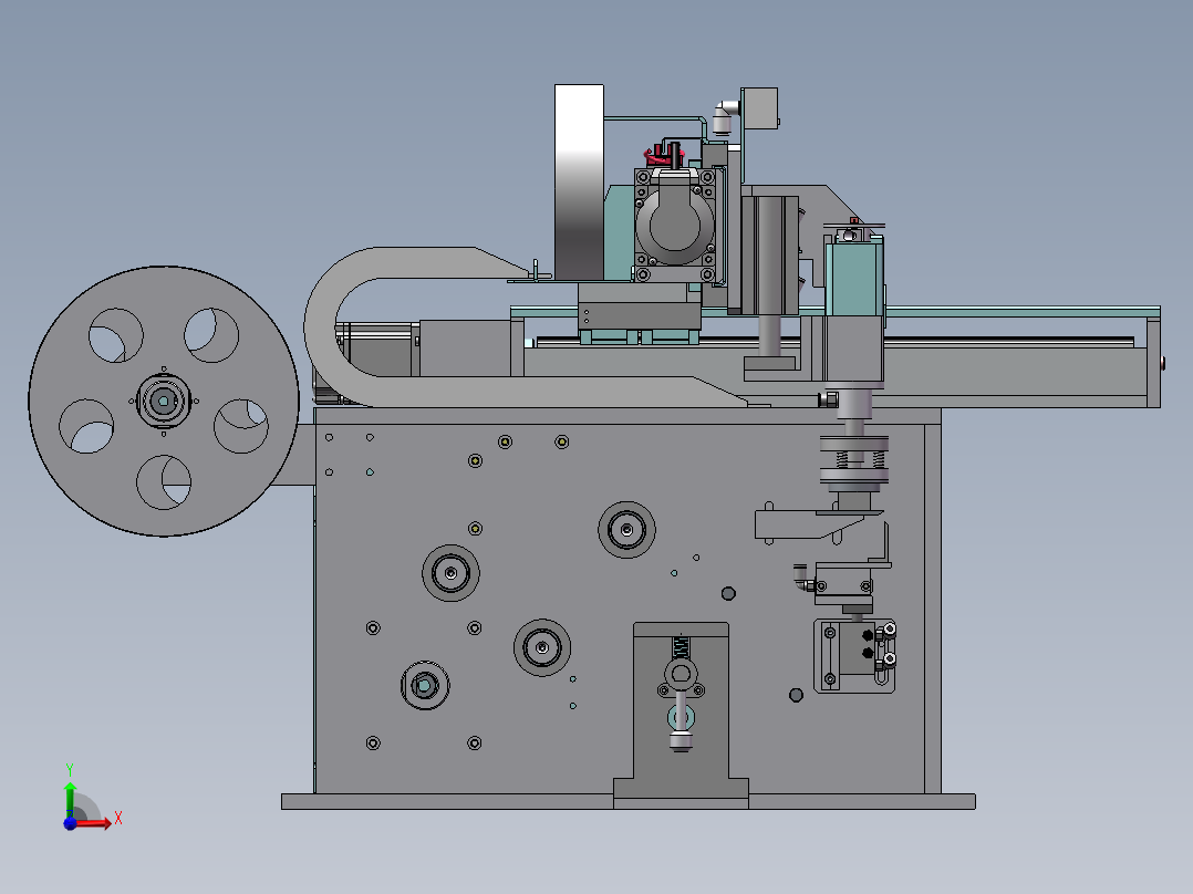 飞达贴标模组前视图