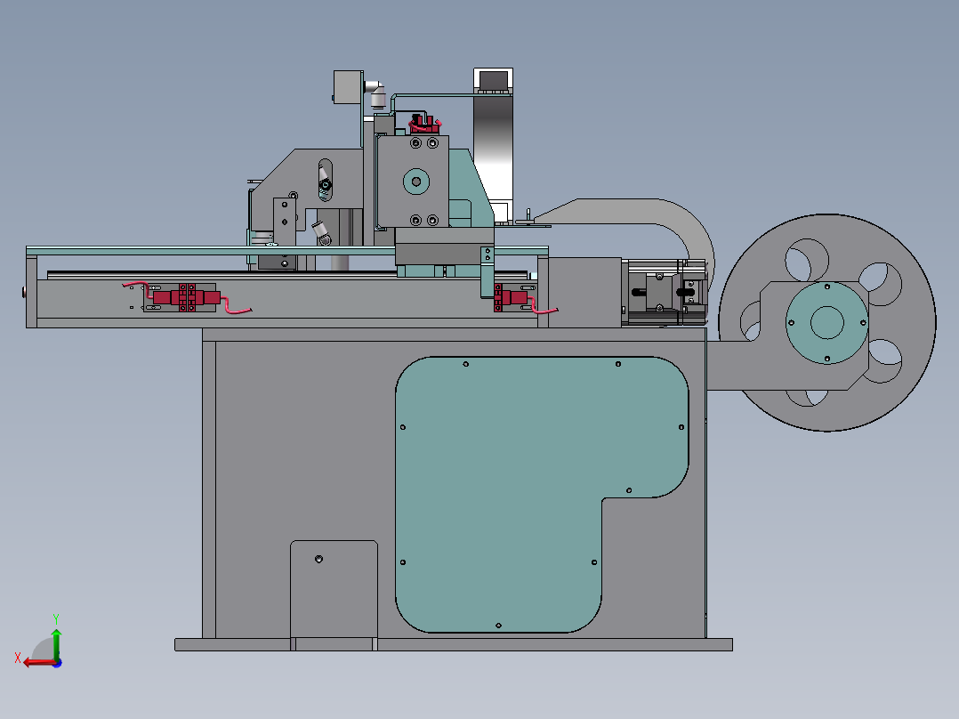 飞达贴标模组后视图