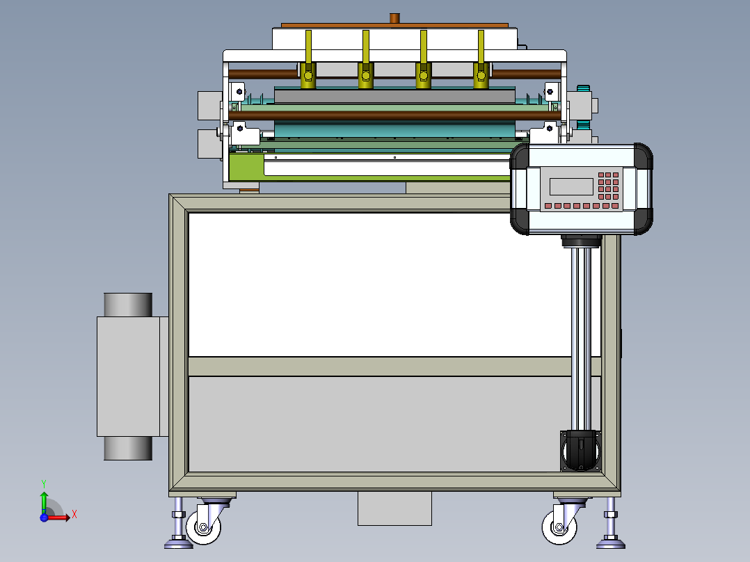 涂胶加热机前视图