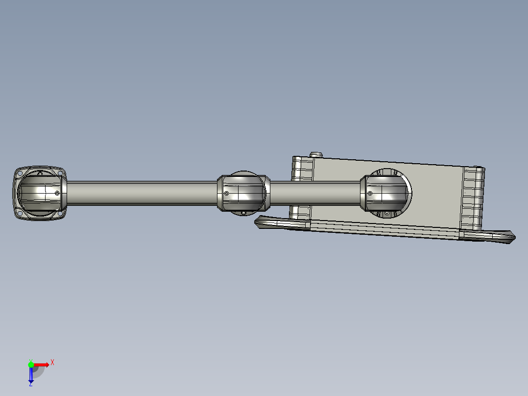 向下顶座+中间连接器+转角+箱体连接器+控制箱俯视图