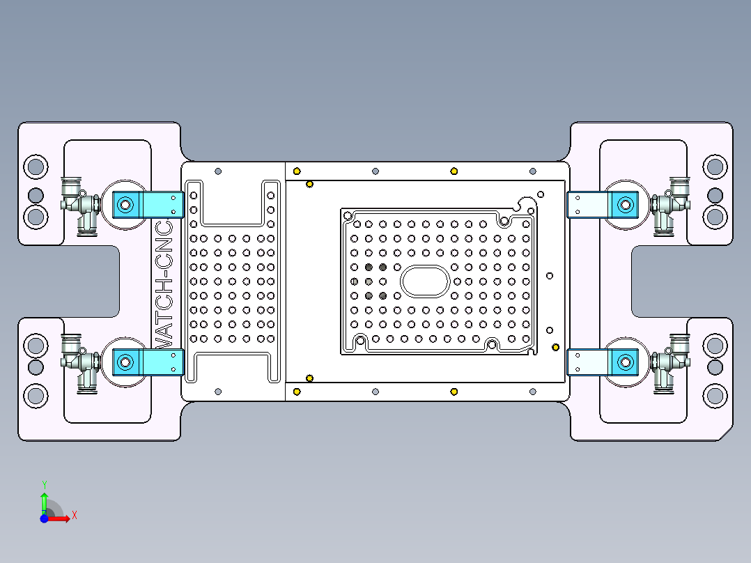 WATCH-手表CNC工装夹具三维模型CNC3-0701前视图