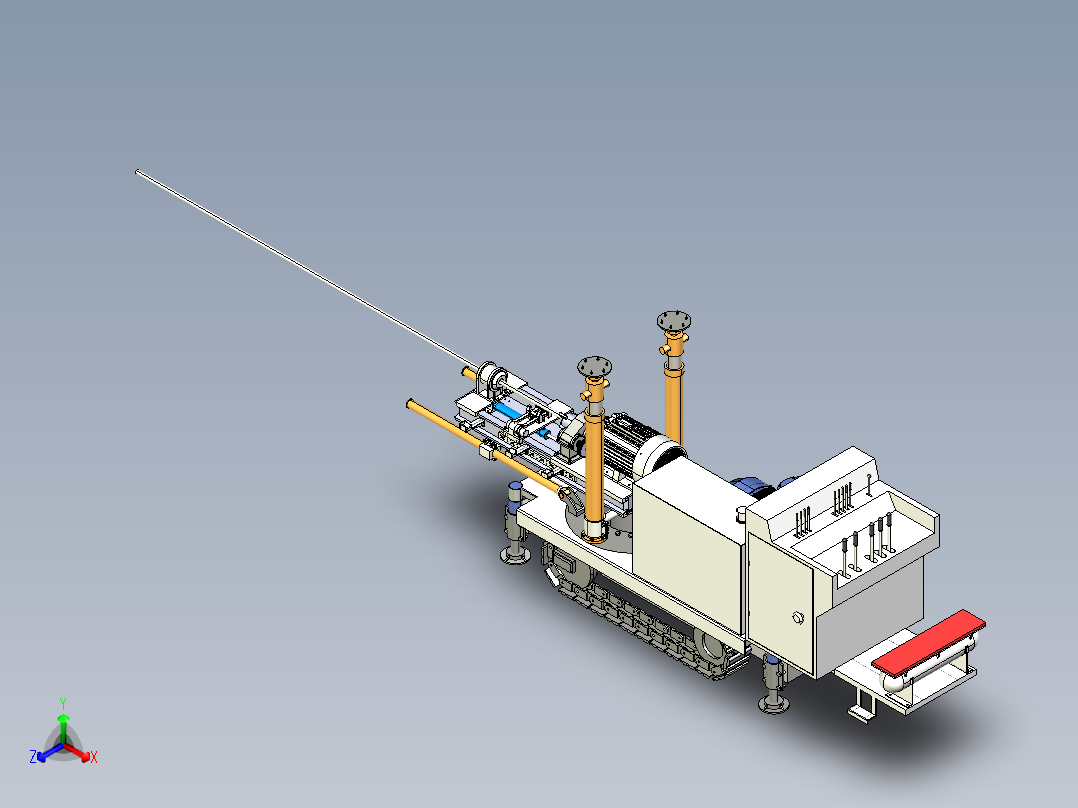 水平钻进钻机（step+exb+说明书）正等轴测图
