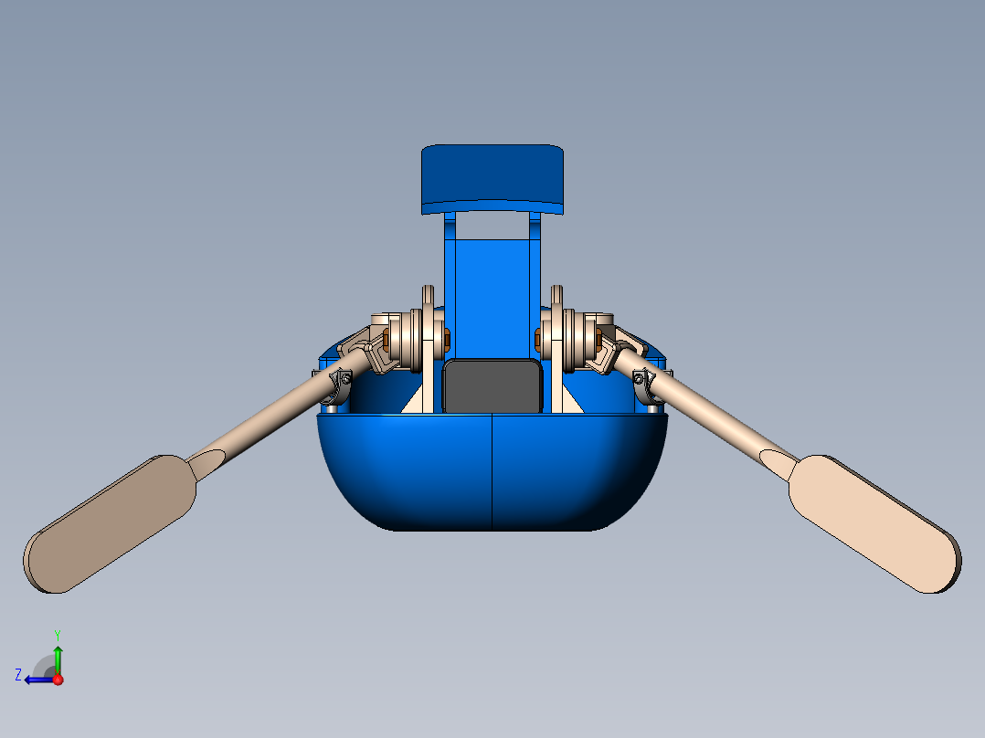 可动玩具船右视图