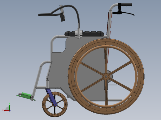 智能控制电动轮椅后视缩略图