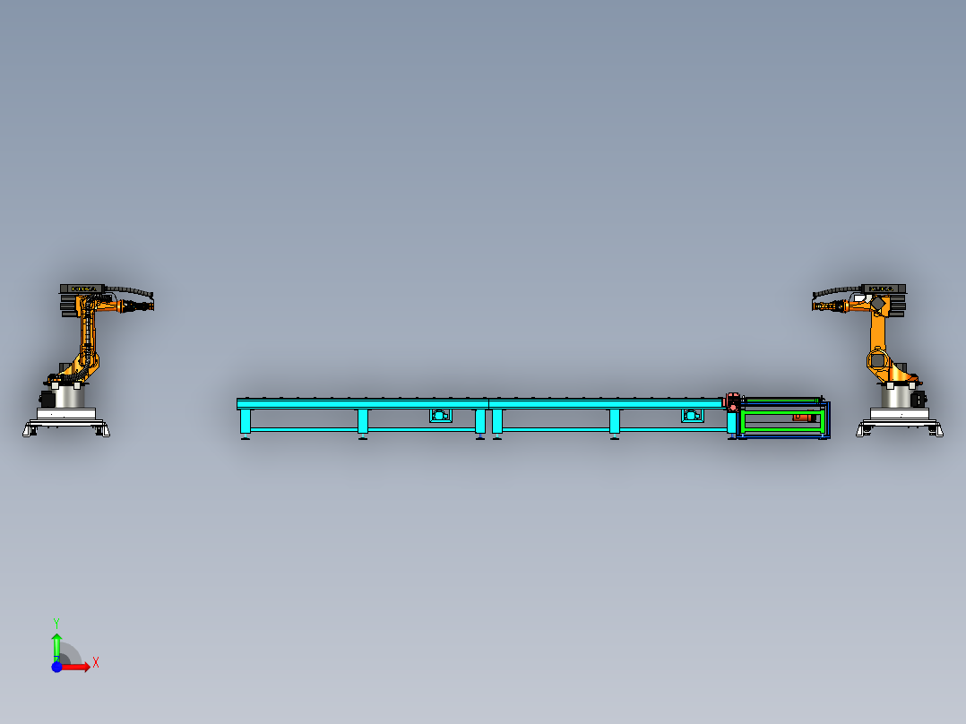 机器搬运线方案设计前视图