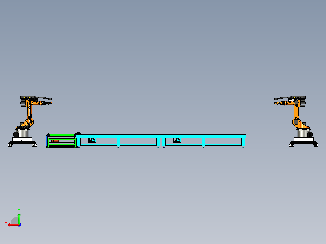 机器搬运线方案设计后视图