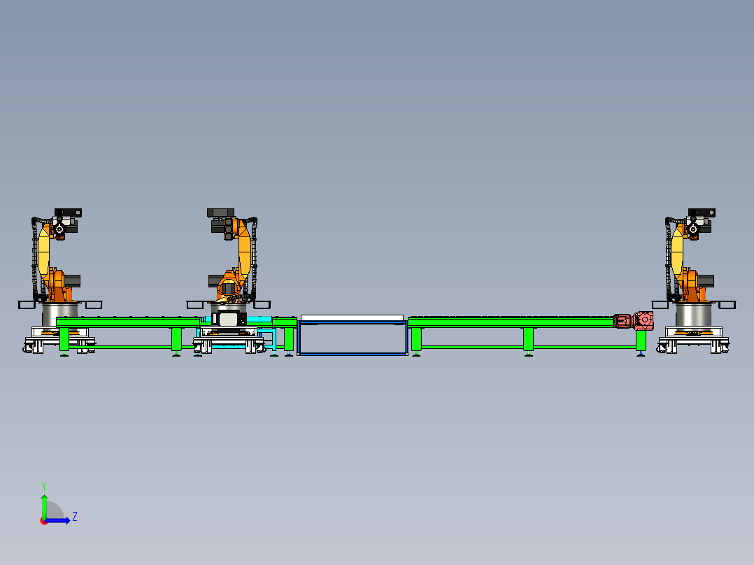 机器搬运线方案设计左视图