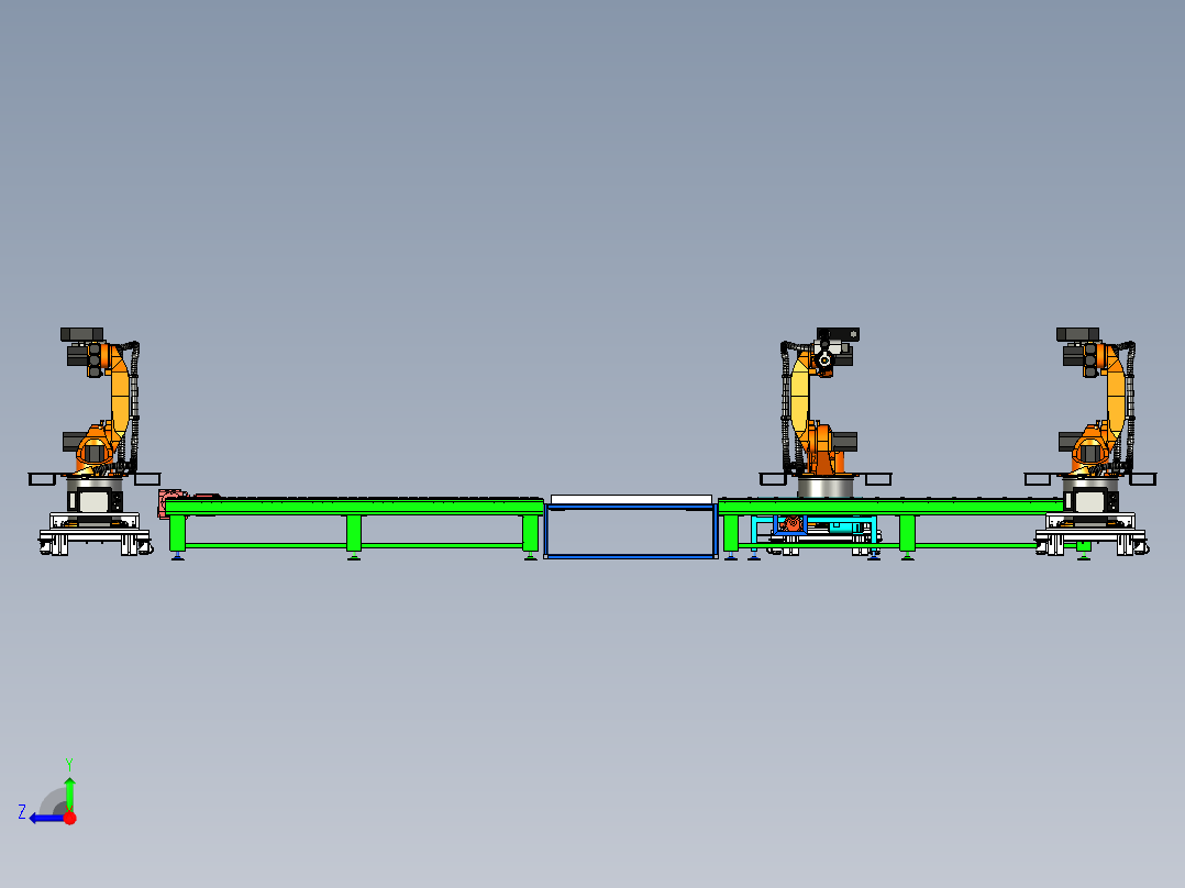 机器搬运线方案设计右视图
