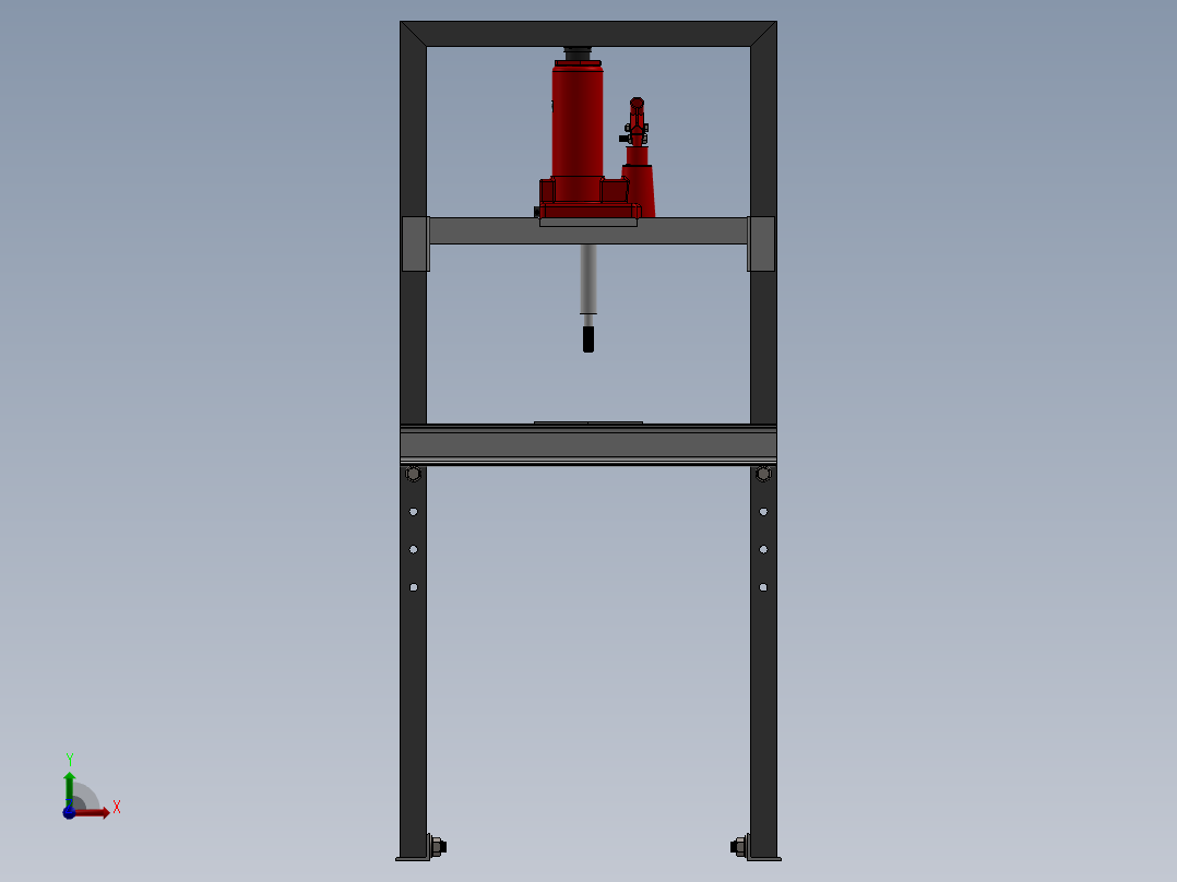 液压机-全装配前视图