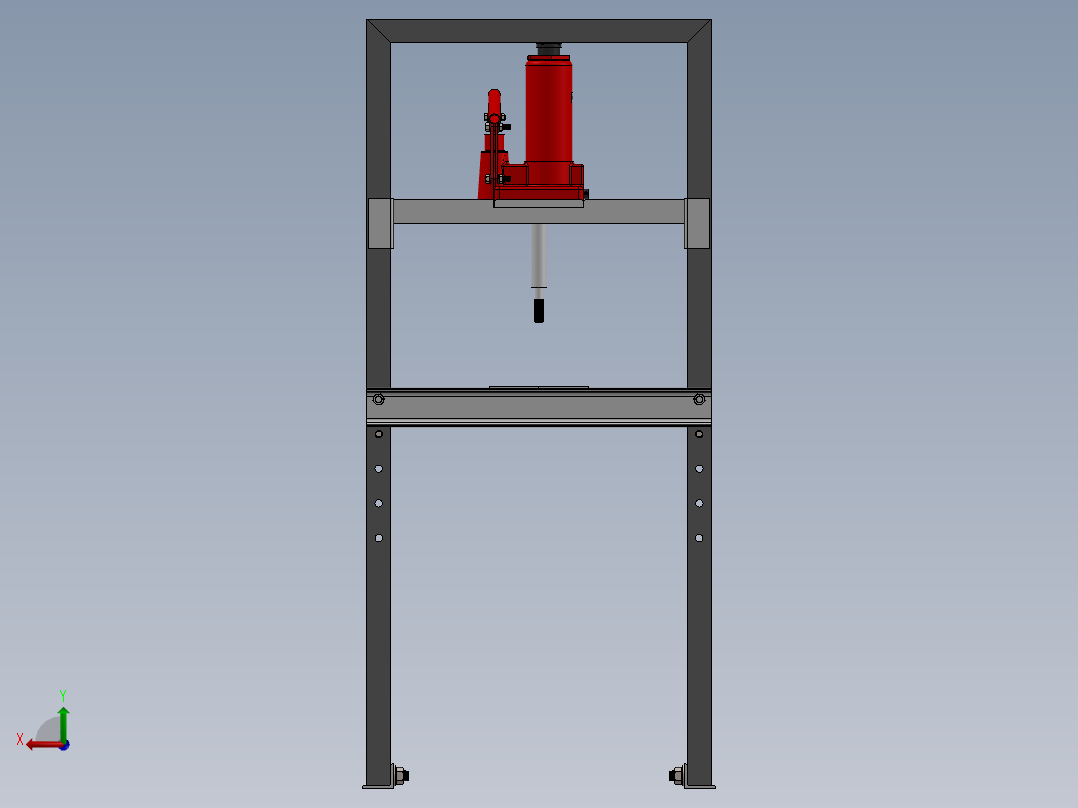 液压机-全装配后视图