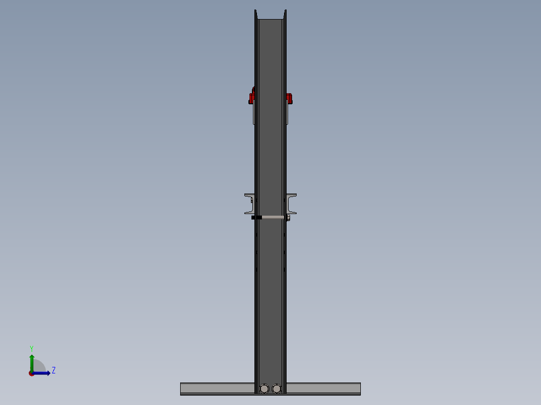 液压机-全装配左视图