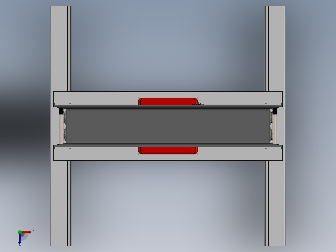液压机-全装配俯视图