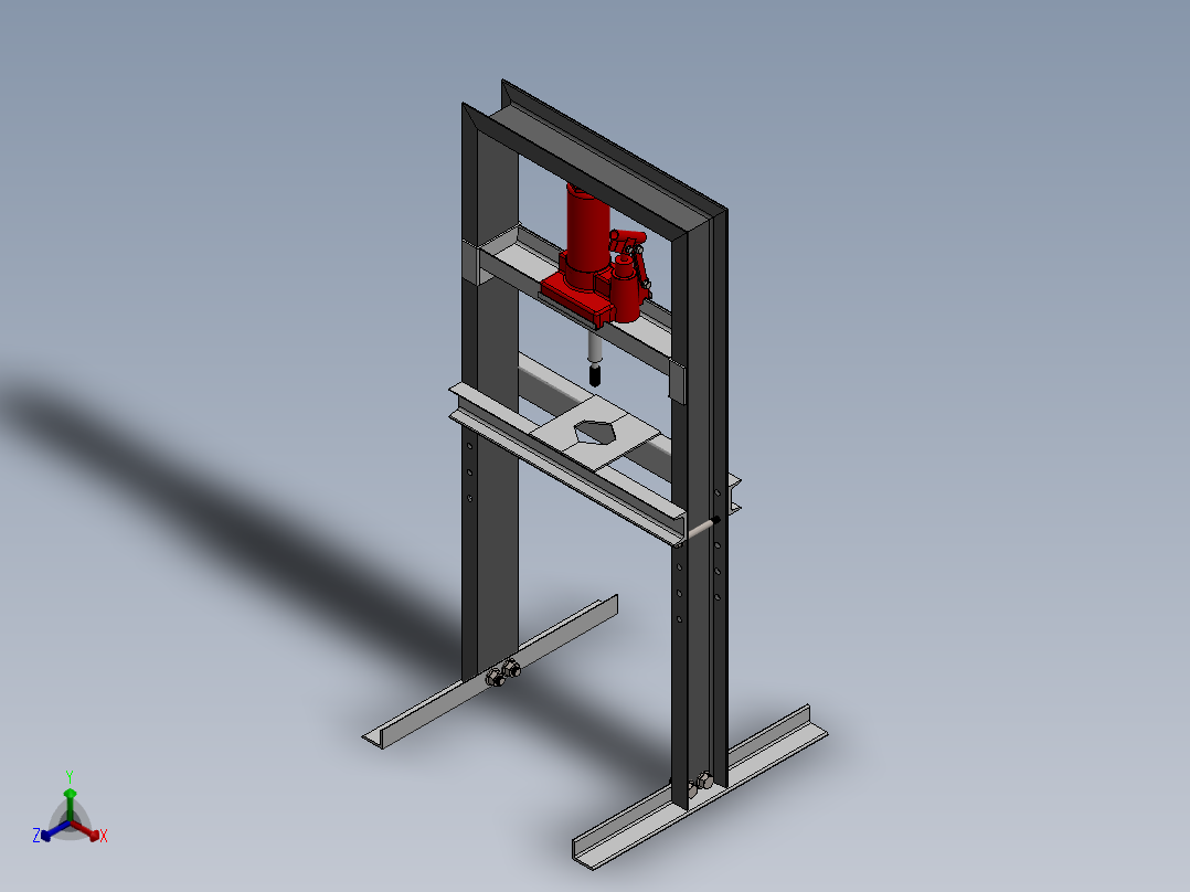 液压机-全装配正等轴测图