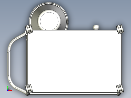 不锈钢一体手推车前视缩略图